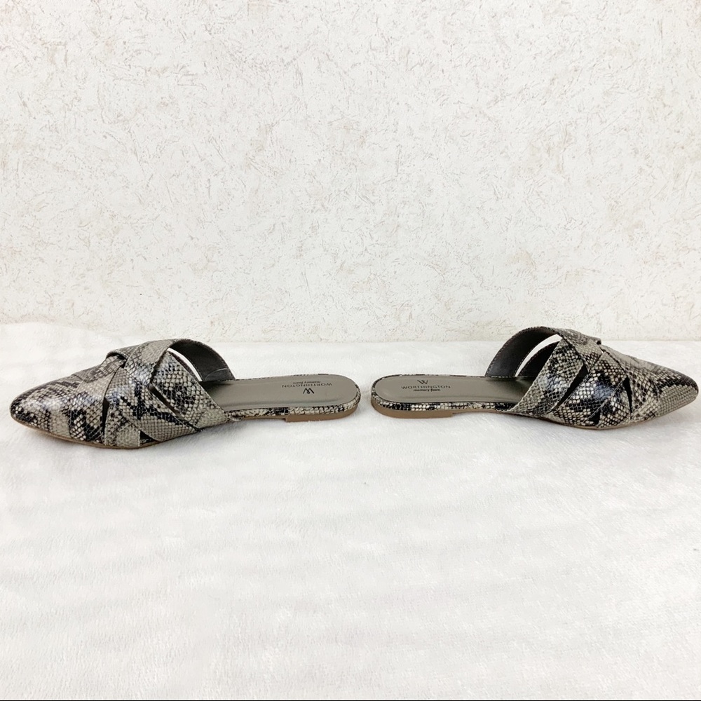 Worthington Cadet Snake Reptile Print Mules Memory Foam 8.5 Boho - Picture 4 of 11